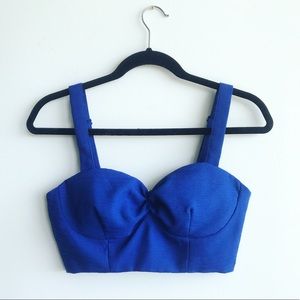 Lulu’s Bright Blue Crop Top